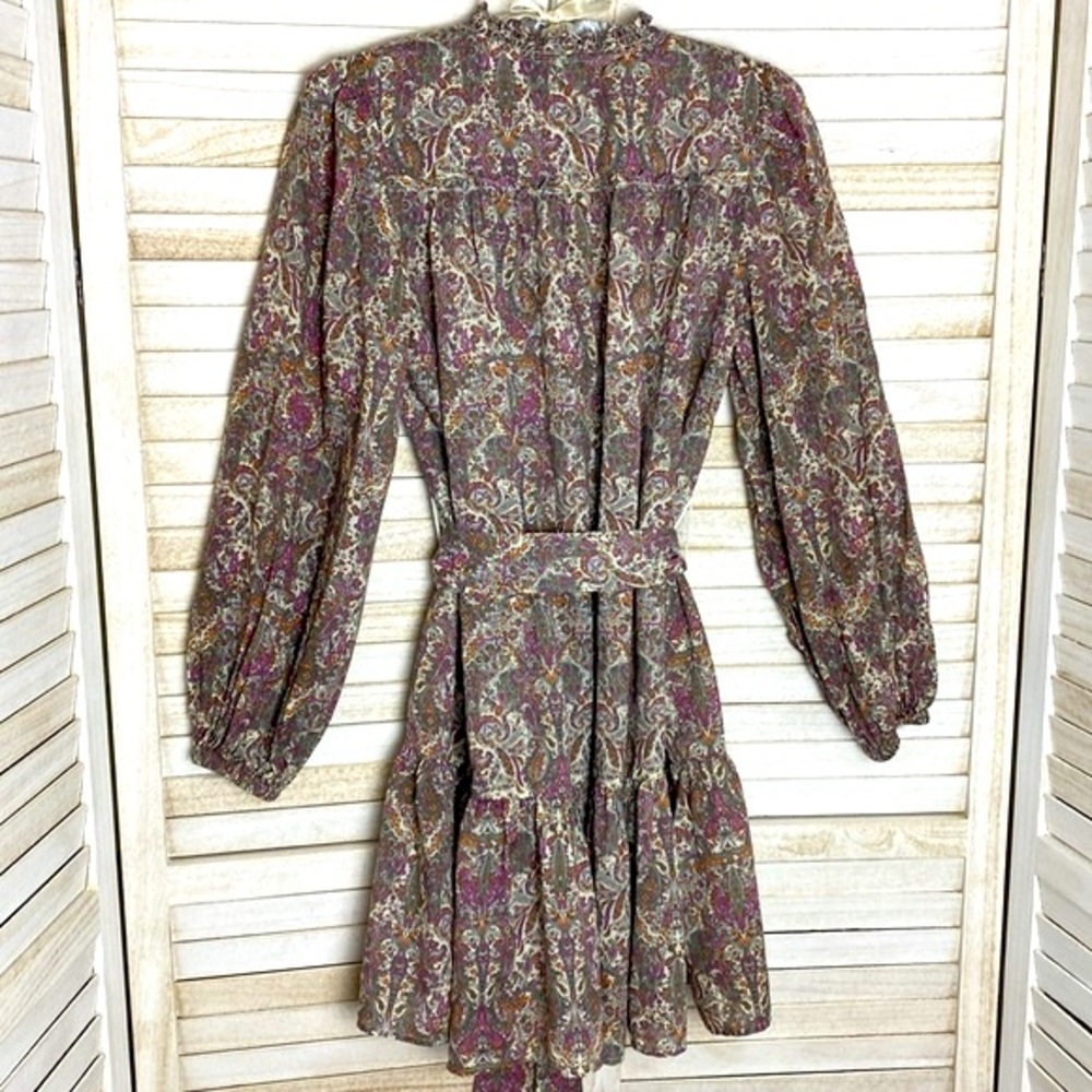 Anthropologie Paisley Long Sleeved Dress Size XS - Picture 5 of 10